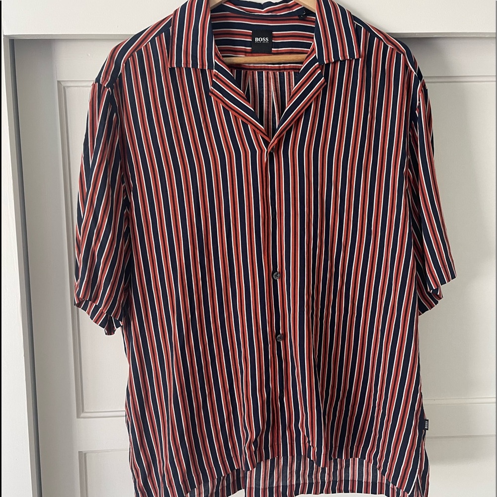 Hugo Boss Striped Button Down Size Large